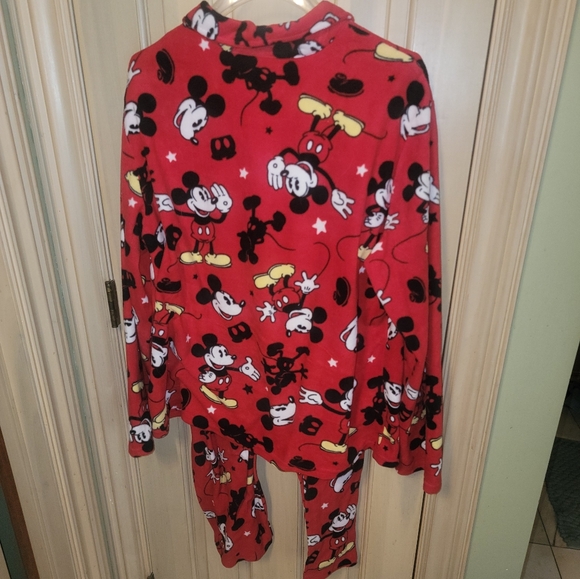 Womens plus sz 2X Disney Mickey Mouse Flannel Pajamas Set - Picture 4 of 6